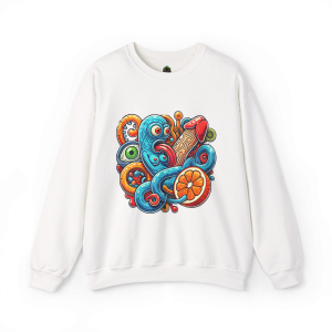 Psychedelic Tentacle Citrus Crewneck Sweatshirt